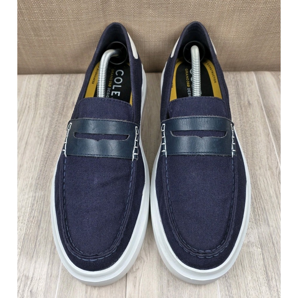 Cole Haan GrandPro Rally 360 Mens Navy Canvas Penny Loafer Sneaker Size 11M
